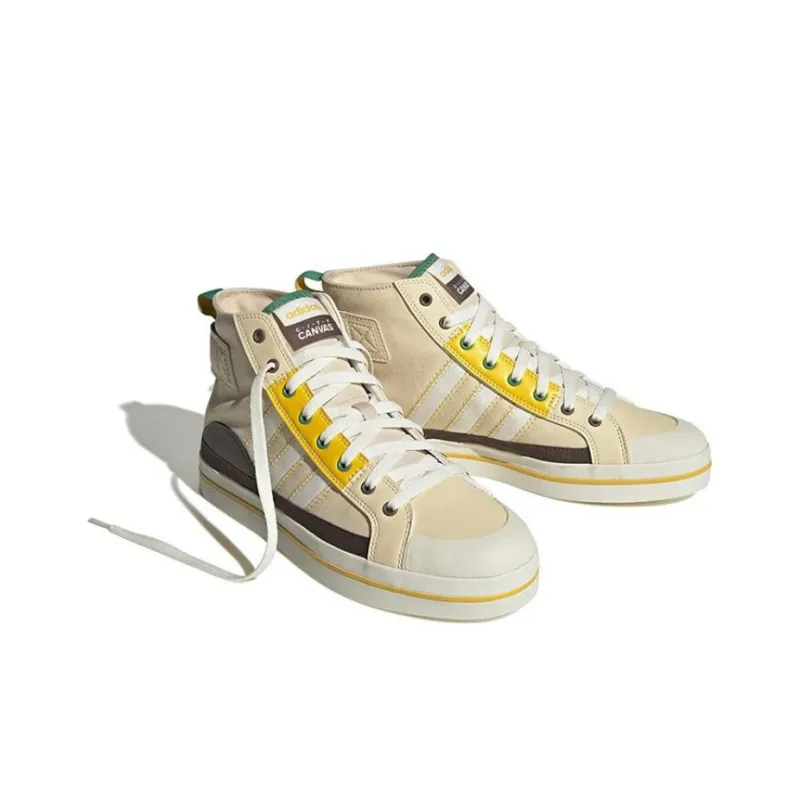 Adidas Neo City Canvas Hi 'White Yellow'-2