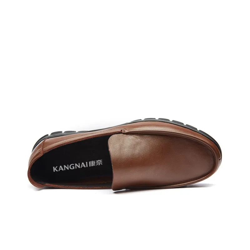 KANGNAI Casual Single Shoes Men's Brown-2