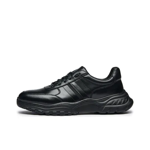 KANGNAI Casual Leather Shoes Men's Black