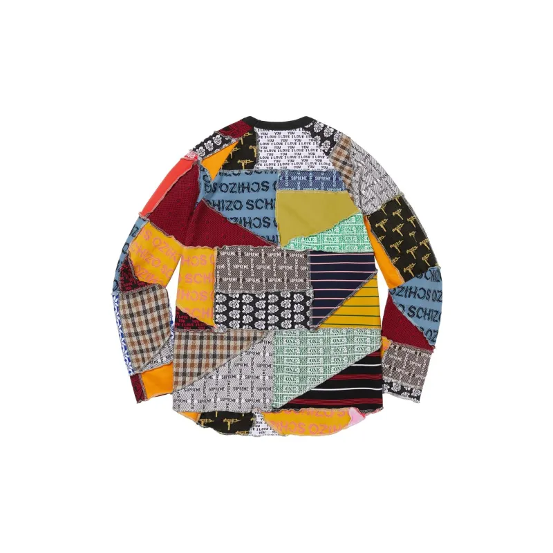 Supreme Patchwork Jacquard L/S Top-1