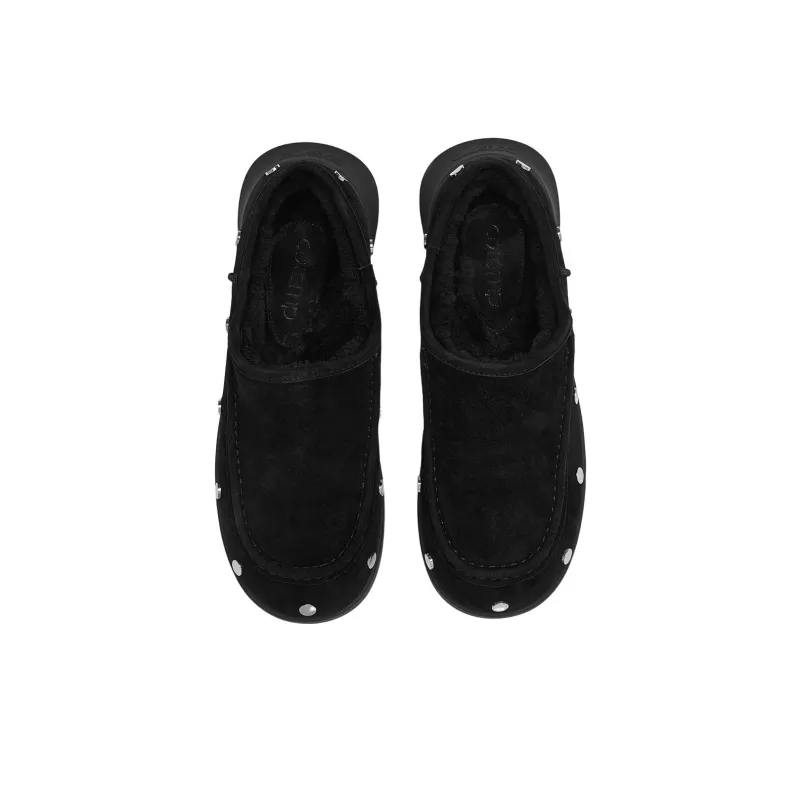 Cotemp Selle Suede High Heel Furry Slippers 4cm Women's-1