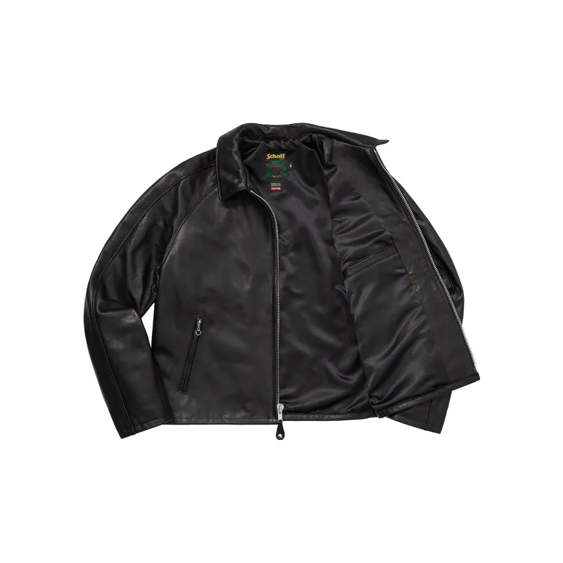 Supreme Schott Leather Racer Jacket-2