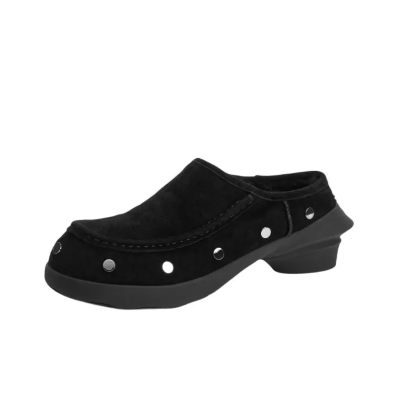 Cotemp Selle Suede High Heel Furry Slippers 4cm Women's-0