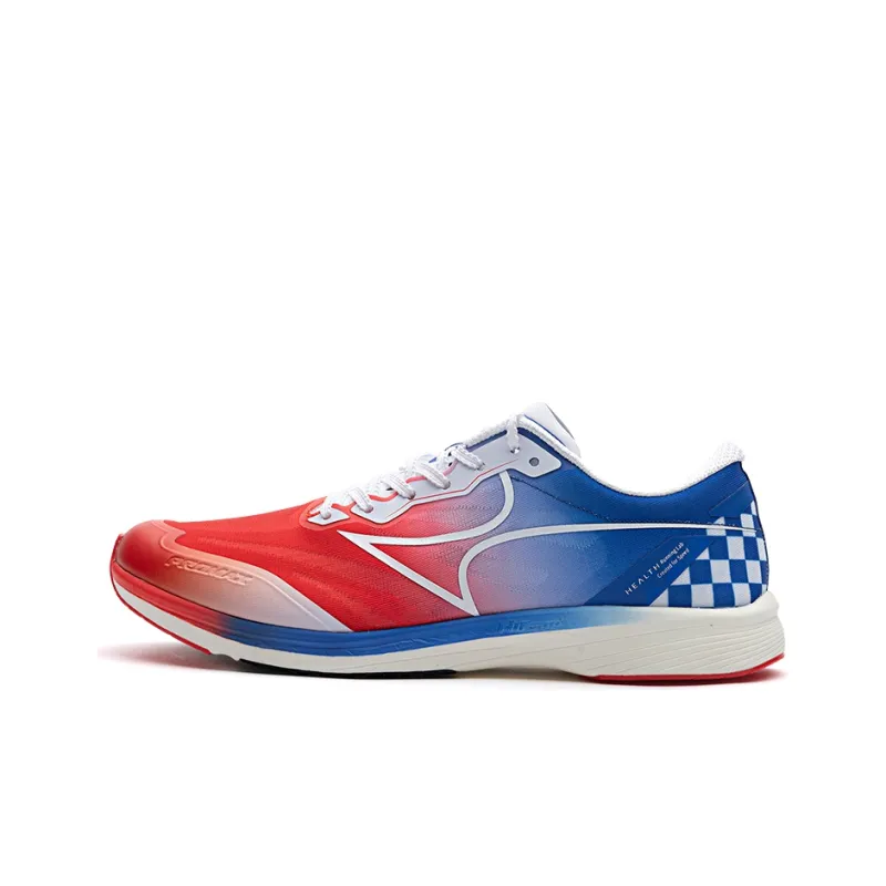HEALTH KM2 Low Top Sprint Long Distance Running Training Running Shoes Unisex Red Blue-0