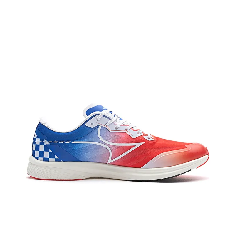 HEALTH KM2 Low Top Sprint Long Distance Running Training Running Shoes Unisex Red Blue-1