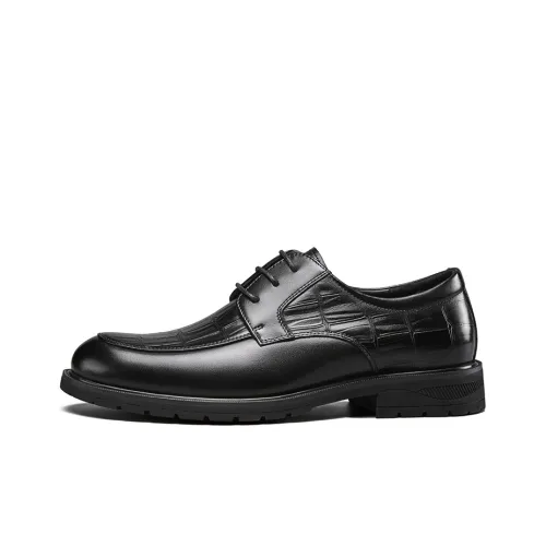 YEARCON Dress Shoes Men Low-Top Black