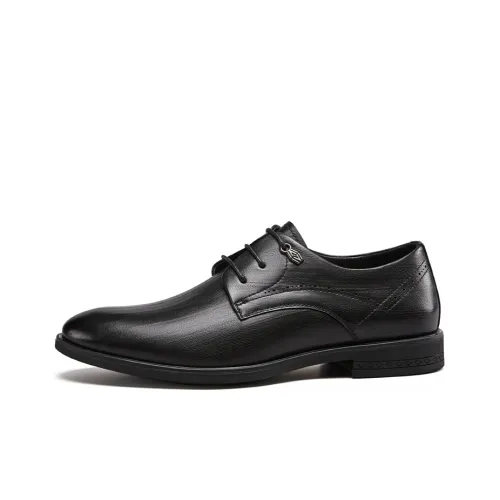 YEARCON Dress Shoes Men Low-Top Black