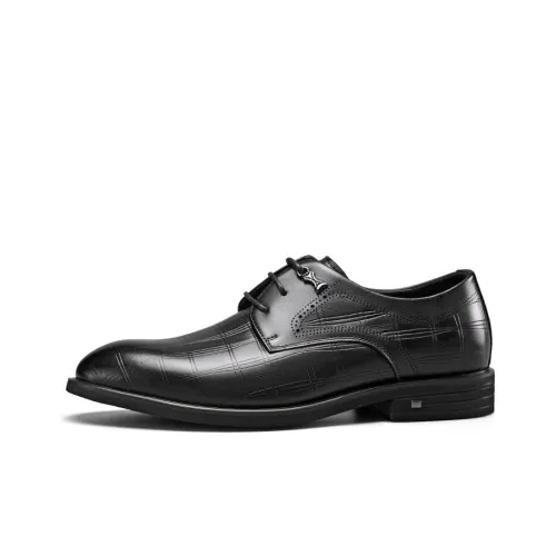 YEARCON Dress Shoes Men Low-Top Black