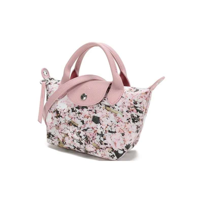 LONGCHAMP Le Pliage Fabric Crossbody Bag, Dumpling Bag, One Shoulder Handbag Mini Women's Pink-1