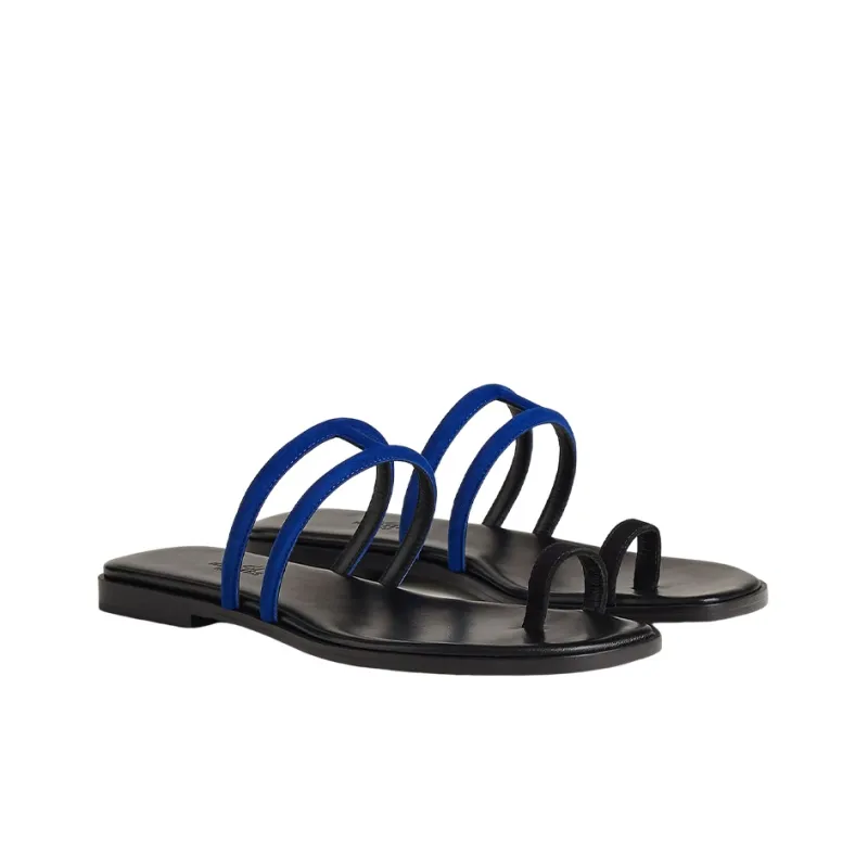 HERMES Georgia Slippers Women's Black-3