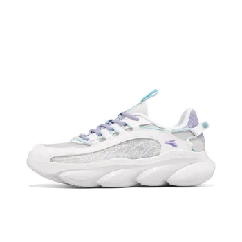 361° Spirit Fox Anti Slip And Wear Resistant Breathable Low Top Running Shoes Women's White Blue Purple