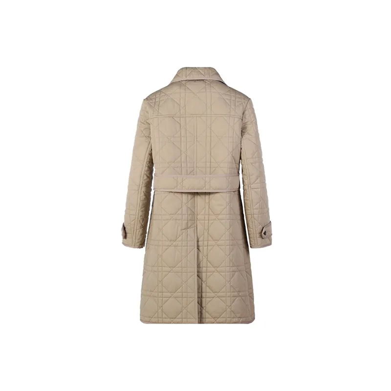 DIOR Puffer Jacket Coat Women's Beige Khaki-1