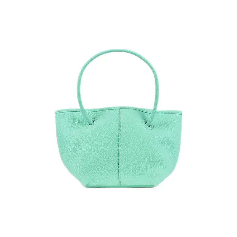 TIME LOVER Top Grain Cow Leather Wristband Bag Medium Size Women's-7