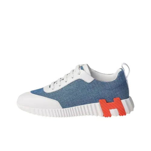 HERMES Bouncing Casual Shoes Women's Low-Top Blue/White