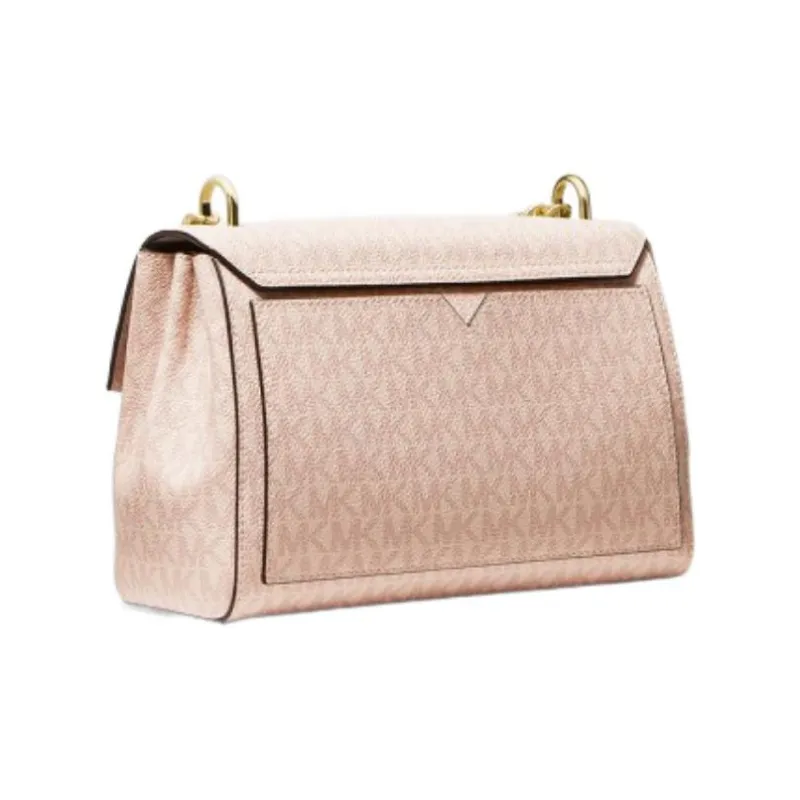 MICHAEL KORS Lita Canvas With Leather Shoulder Bag Crossbody Bag Medium Size Women's Ballet Pink-2