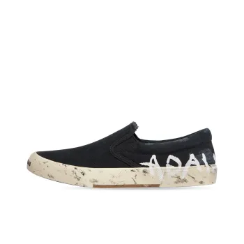Balenciaga Paris Low Top Slip On Shoes 'Washed Black Cotton'