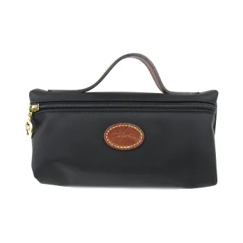 LONGCHAMP Le Pliage Canvas Portable Makeup Bag Clutch Toiletry Bag 19 Women's Black