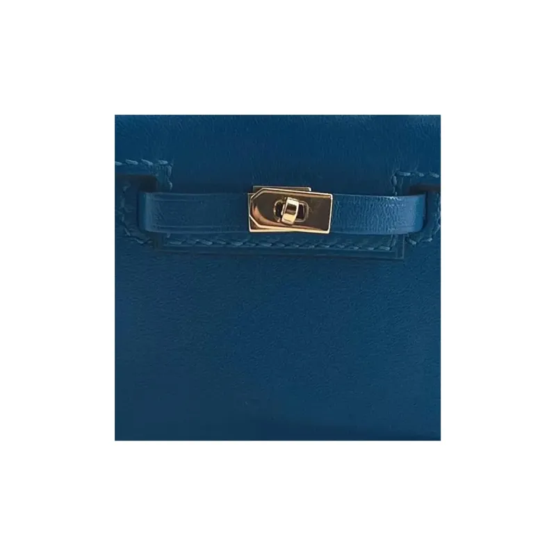 HERMES Kelly Twilly Tadlakt Leather With Silk Accents Pendant Bag Accessory Women's 7W Bleu Izmir Izmir Blue-1