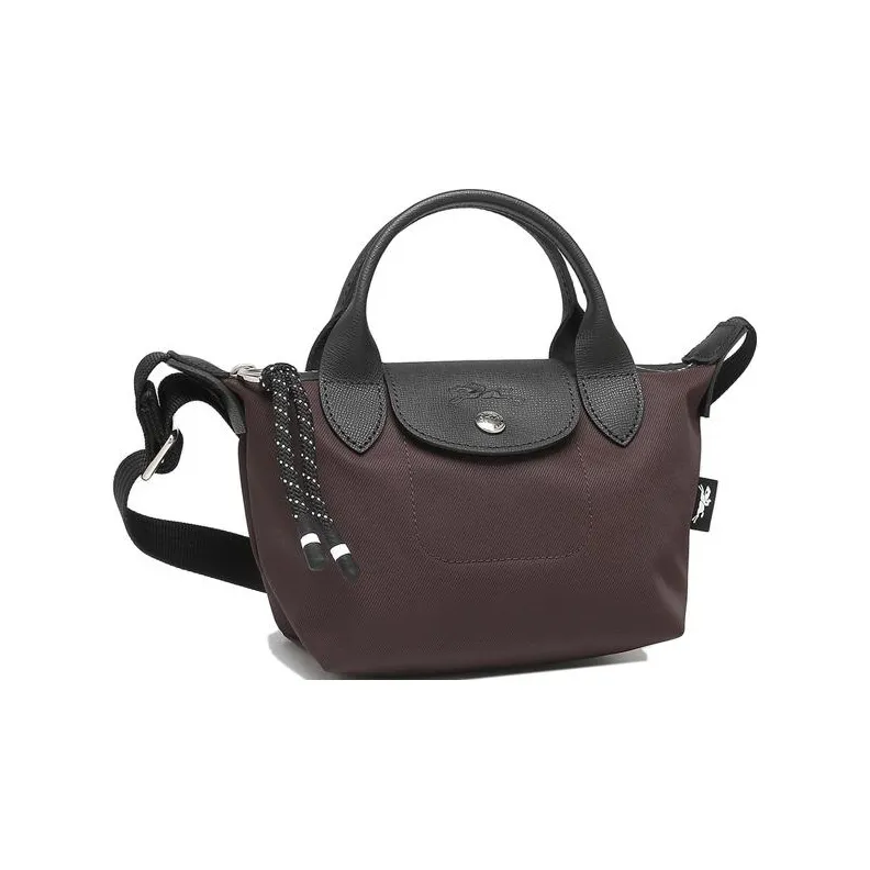 LONGCHAMP Cow Leather Crossbody Handbags Medium Size Women's Burgundy-1