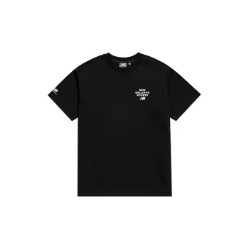 New Balance Drop Shoulder Sleeve T Shirt Unisex Black