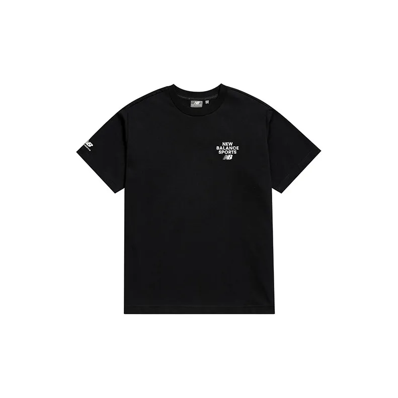 New Balance Drop Shoulder Sleeve T Shirt Unisex Black-0