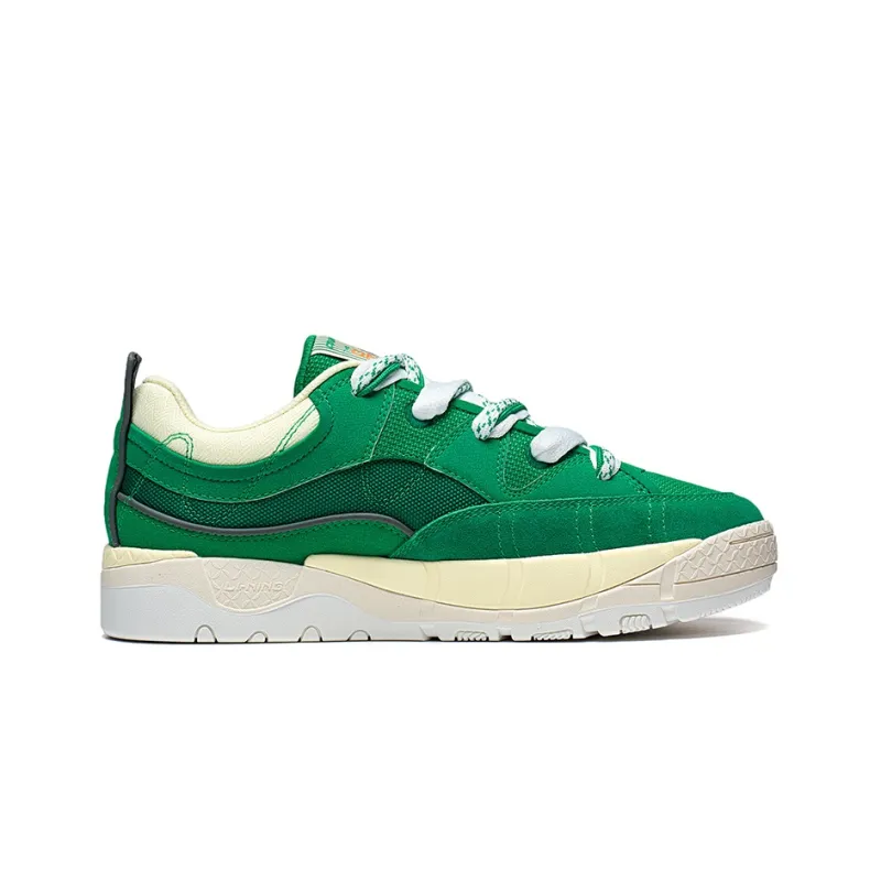 LiNing Reputation 3 Renowned 3.0 Anti-Slip Wear-Resistant Low-Top Skateboard Shoes Women's Jade Fruit Green-1