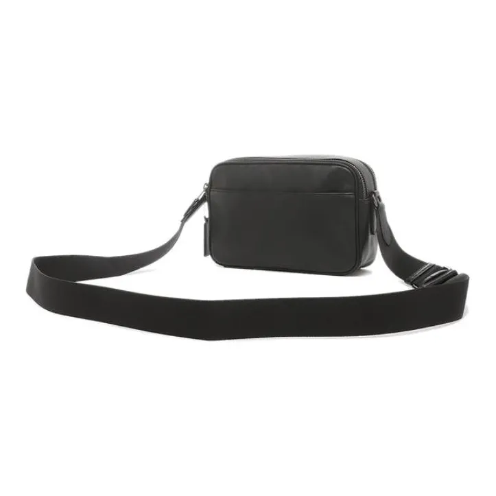 COACH Graham Smooth Cow Leather Camera Bags Messenger Bag Shoulder Bag Crossbody Bag Small Size Men's Black-5