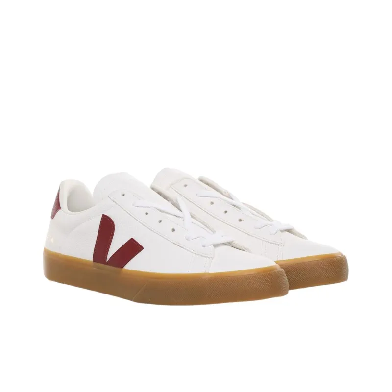VEJA Campo Chromefree Lace Up 'White Marsala'-2