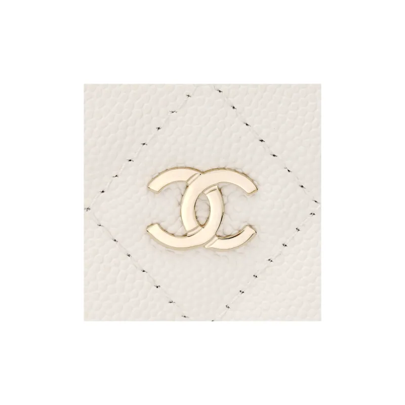CHANEL 22c Early Spring Grain Embossed Cow Leather Small Box Bag, Shoulder Bag, Crossbody Bag Mini Women's White-4
