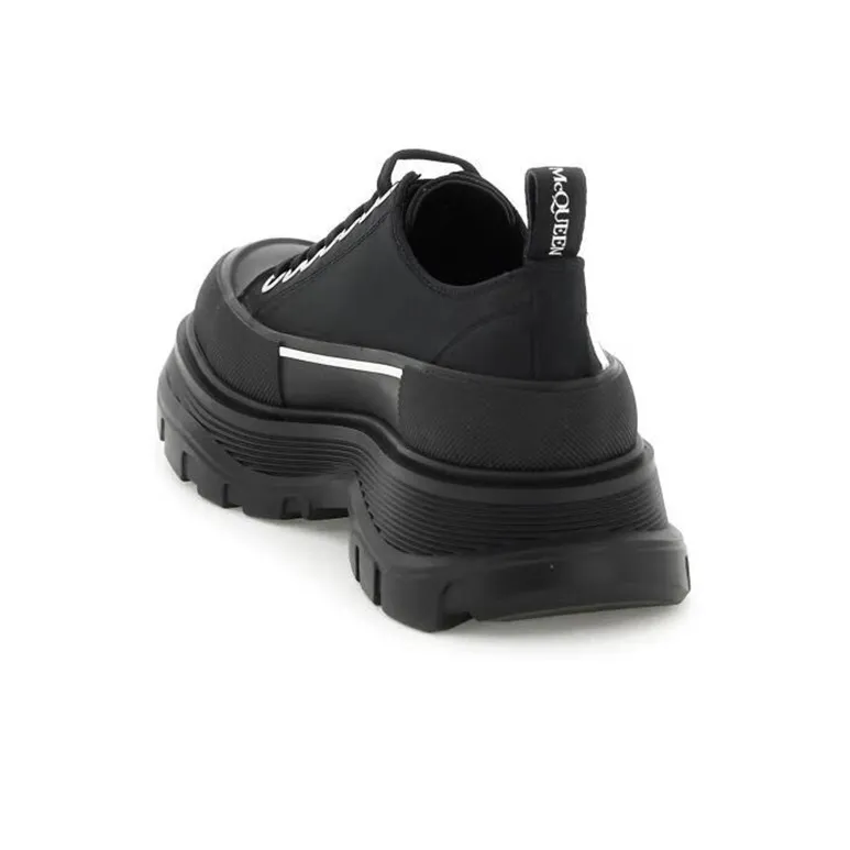 Alexander McQueen Tread Slick Low Lace Up Graffiti Shoes 'Black White' Women's-2