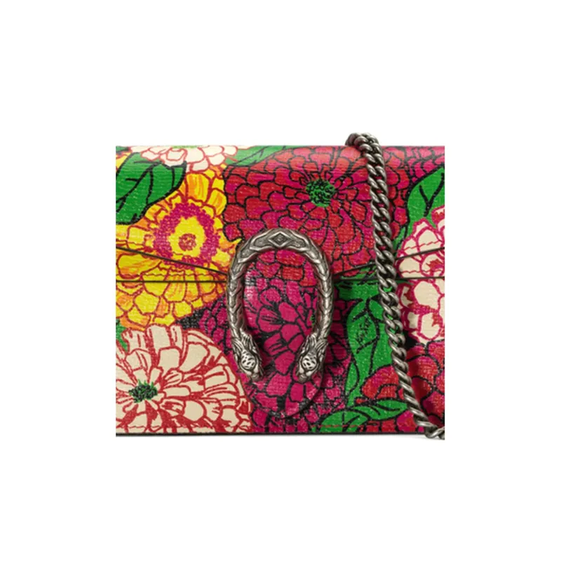 GUCCI Leather Shoulder Bag Crossbody Bag Extra Mini Women's Fuchsia/Multicolor-7