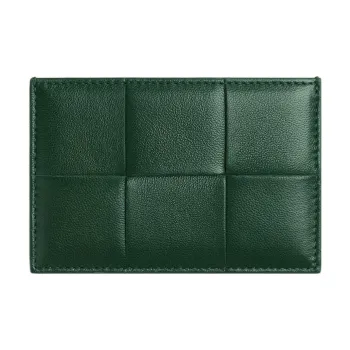 Bottega Veneta Sheepskin Card Holder, Wallet Women's Rain Tree Green