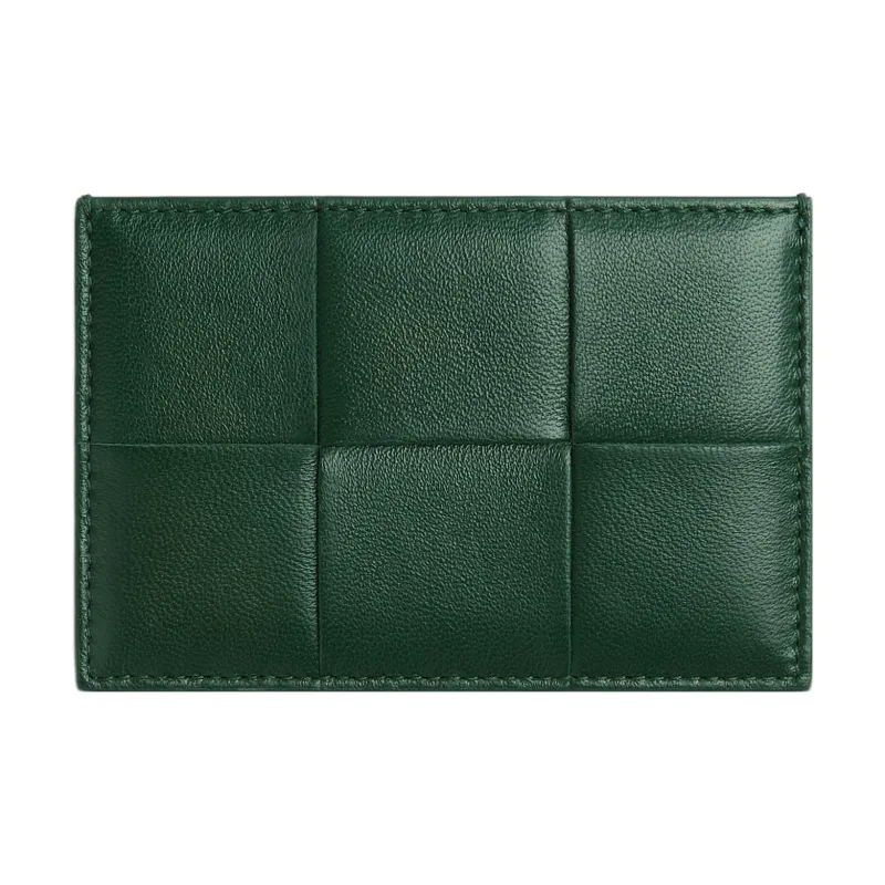 Bottega Veneta Sheepskin Card Holder, Wallet Women's Rain Tree Green-0