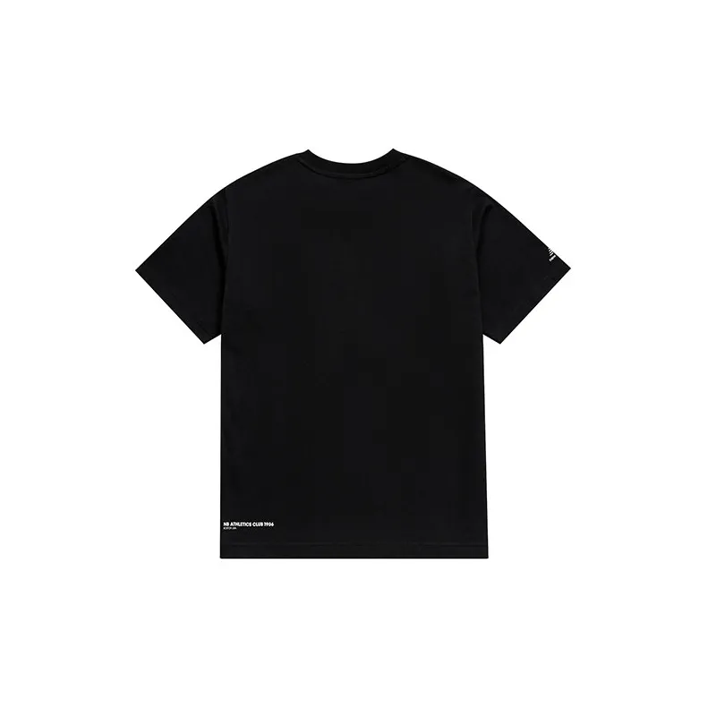 New Balance Drop Shoulder Sleeve T Shirt Unisex Black-1