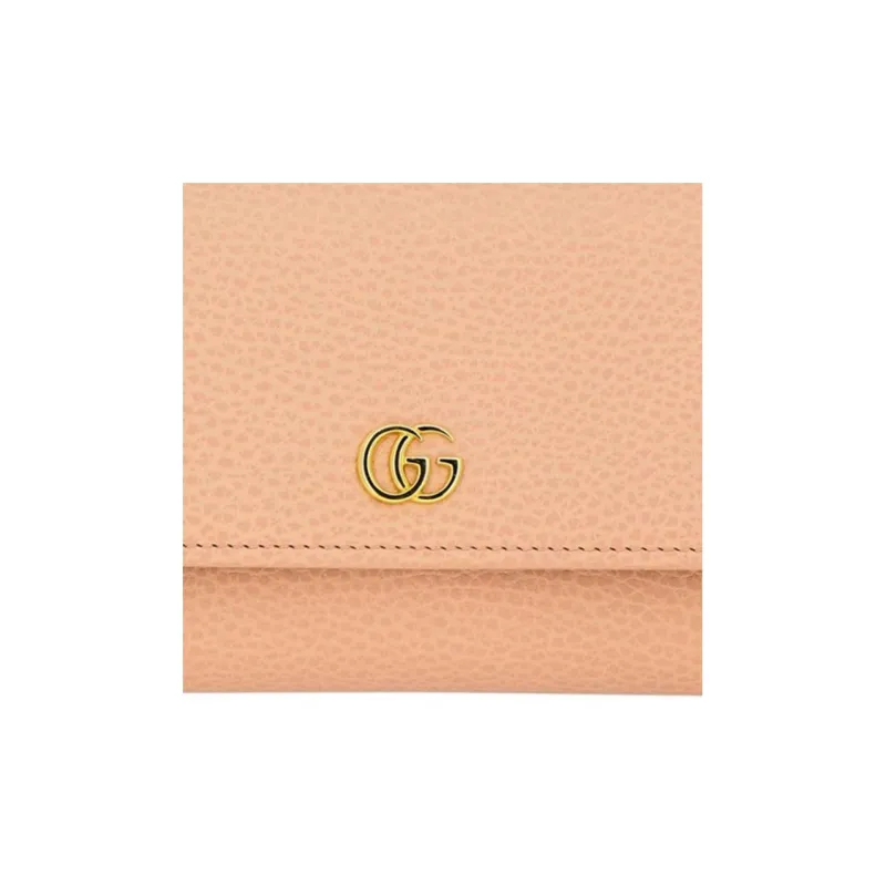 GUCCI Marmont Leather Wallet Crossbody Bag Shoulder Bag Women's Pink-3