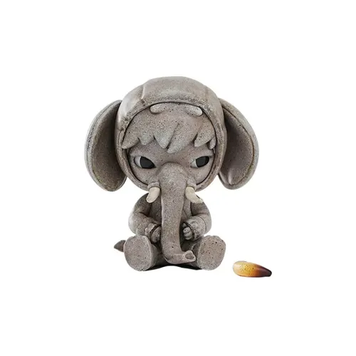 POP MART HIRONO Elephant In The Room Hirono Trendy Figures Gray 6.9cm