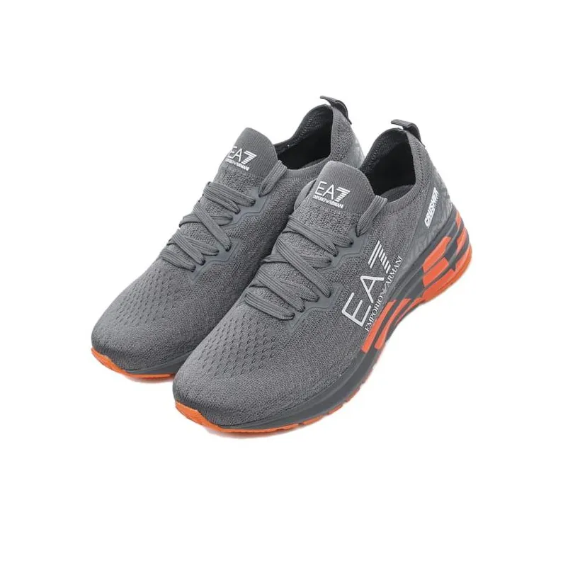 EMPORIO ARMANI EA7 Cushioning Low-Top Sports Casual Shoes Unisex Gray-2