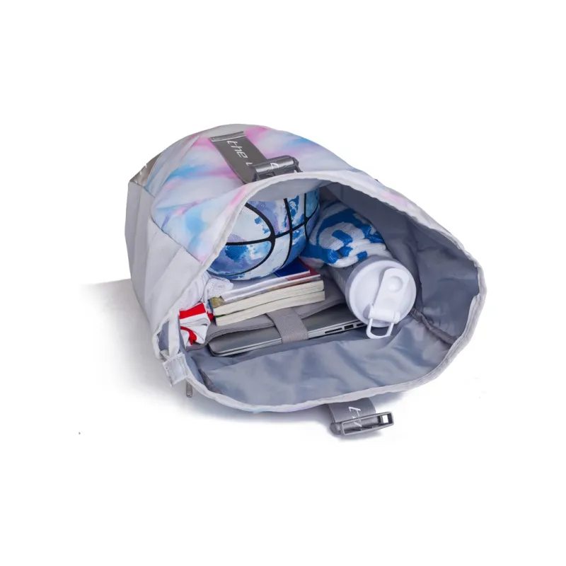 LOVERPUSS Polyester Basketball Bag Backpack Large Size Unisex Iridescent Gray-2