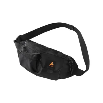KONADCT Nylon Shoulder Bag, Fanny Pack, Crossbody Bag, Sling Bag Unisex Black/White
