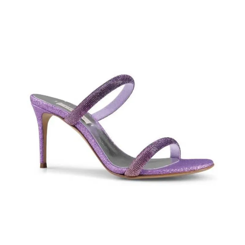 Casadei Julia Hollywood 90mm Glitter Mules-2