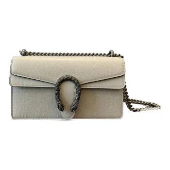 GUCCI Dionysus Leather Shoulder Bag, Crossbody Bag Women's White