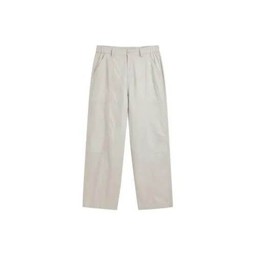 PEACEBIRD MEN Cargo Pants Unisex Off White Straight Fit