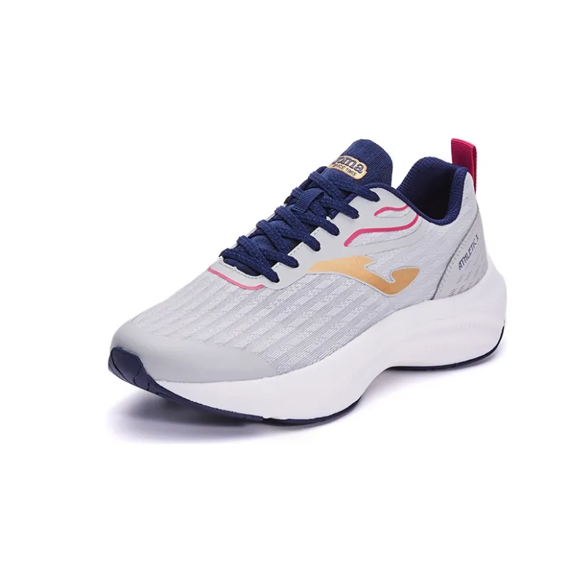 Joma Cushioning Wear Resistant Low Top Carbon Plate Marathon Running Shoes Women's Gray Navy Blue-2