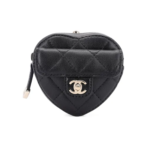 CHANEL Lambskin Shoulder Bag, Crossbody Bag Women's Black