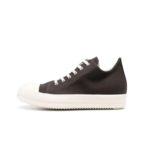 Rick Owens DRKSHDW Canvas Shoes Men Low-Top Dark Gray