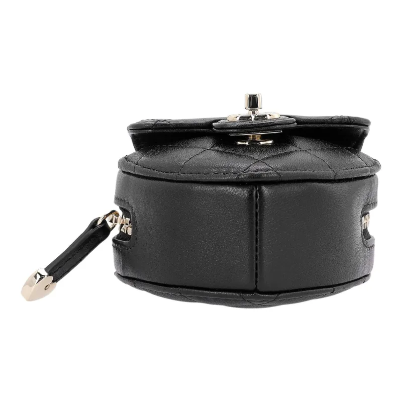 CHANEL Lambskin Shoulder Bag, Crossbody Bag Women's Black-3