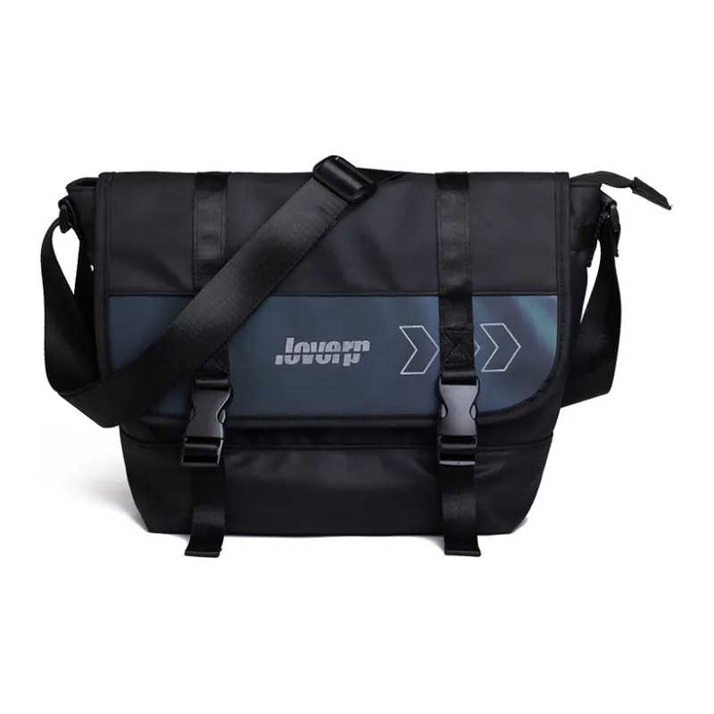 LOVERPUSS Polyester Shoulder Bag Crossbody Bag Regular Unisex Cool Black-1