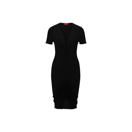 HUGO BOSS Short-Sleeved Dresses Women's Black