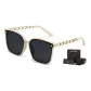 White Gold Frame with Black Lens