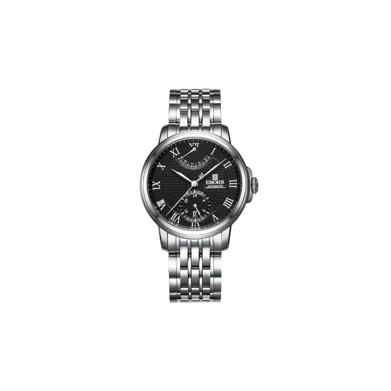 EBOHR Master Collection Automatic Mechanical Movement Stainless Steel Strap Watch Men's Watches Black Dial-1